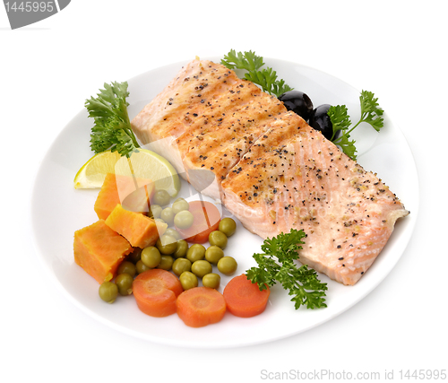 Image of Salmon Fillet With Vegetables