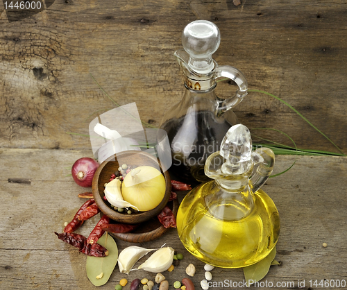 Image of Cooking Oil Vinegar And Spices