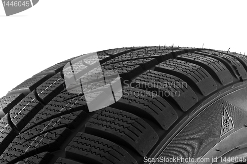 Image of Winter tire close up.