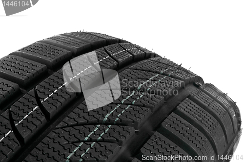 Image of Winter tire close up.