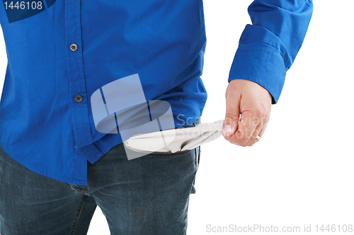 Image of A business emptying his pockets 