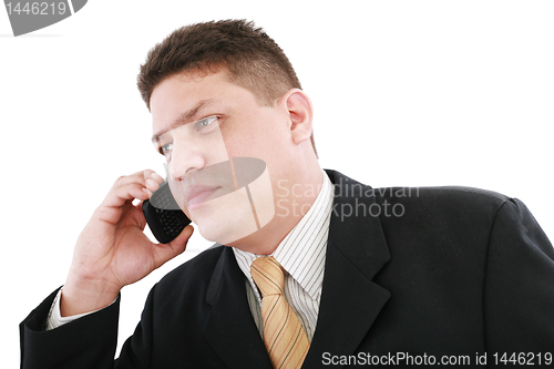 Image of Business man talking on the phone