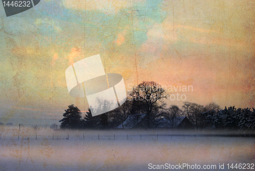 Image of vintage winter landscape