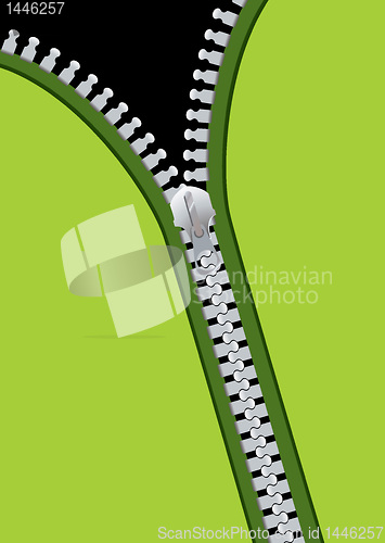 Image of Metal zip green