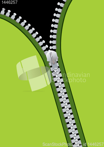 Image of Metal zip green