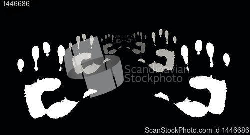 Image of Vector hand prints