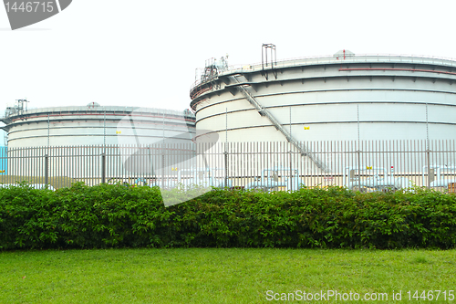 Image of gas tanks in the industrial estate, suspension energy for transp