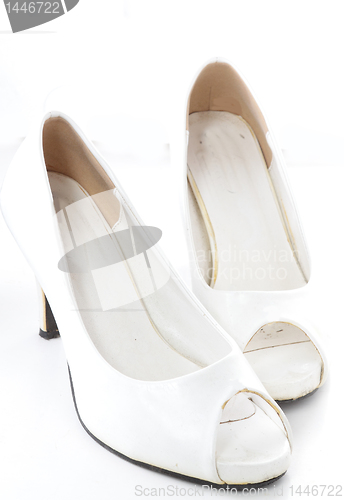 Image of high heel women shoes on white background 