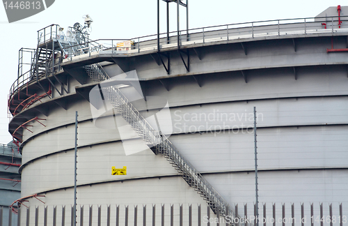 Image of gas tanks in the industrial estate, suspension energy for transp