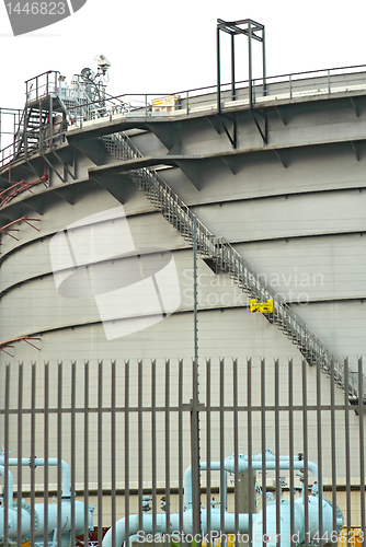 Image of gas tanks in the industrial estate, suspension energy for transp