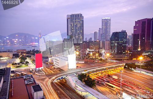 Image of downtown city night 