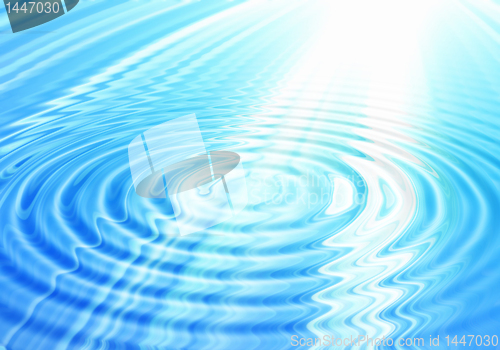 Image of abstract water background with rays of light