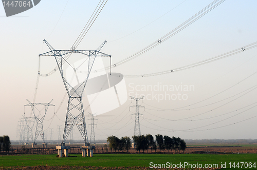 Image of High voltage transmission lines