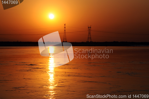 Image of Sunset at riverside