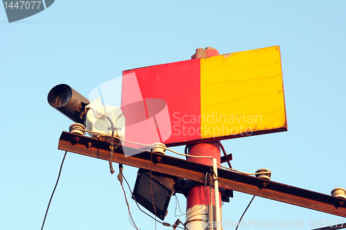 Image of Red and yellow signs