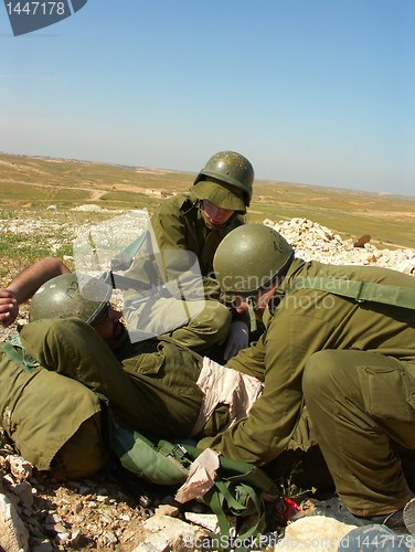 Image of  injured soldier 