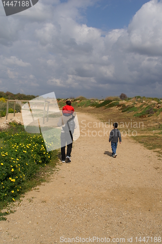 Image of Family vacation - walking 