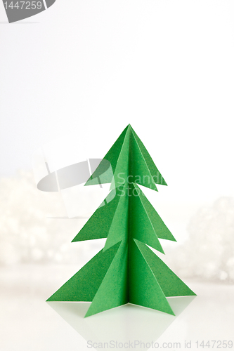 Image of green paper christmas tree
