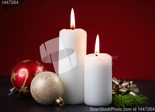 Image of burning christmas candles