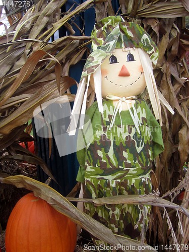 Image of Close up of halloween scarecrow