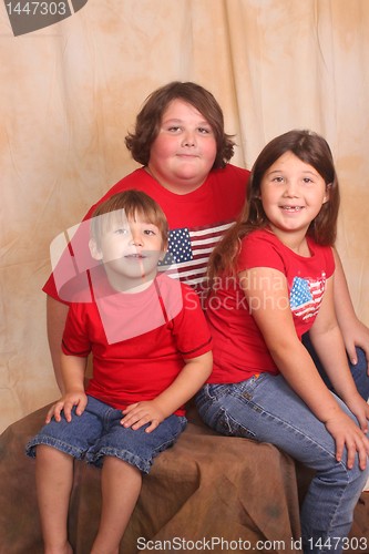 Image of Portrait of three beautiful children