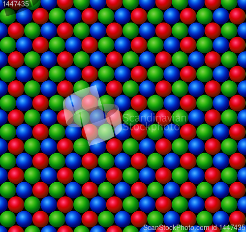 Image of Red, Green and Blue spheres