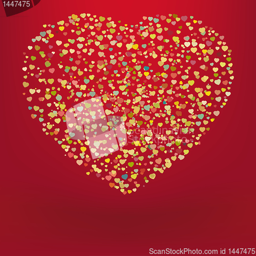 Image of Beautiful colorful heart shape background. EPS 8