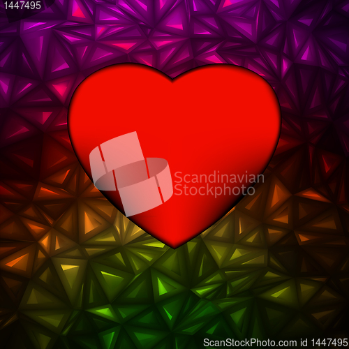 Image of Heart bokeh frame with space. EPS 8