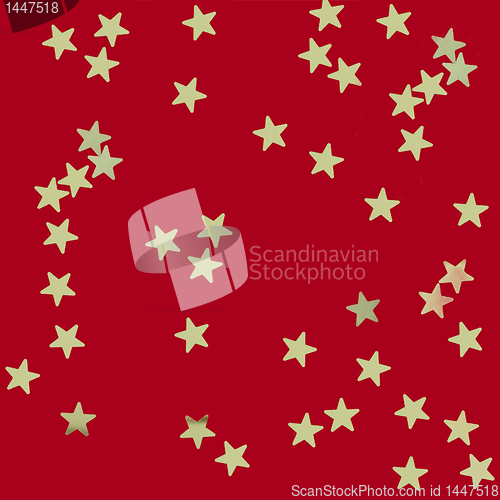 Image of gold stars on red background