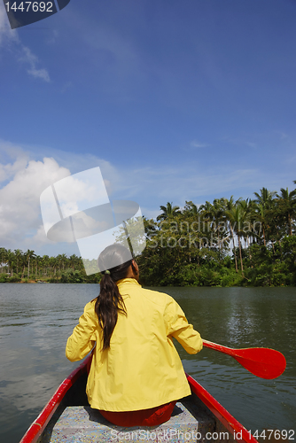 Image of Woman in Canoe