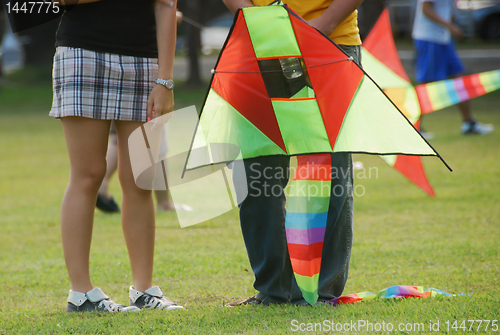 Image of Teens and Kite