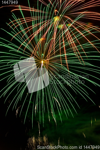 Image of Fireworks in the night sky 