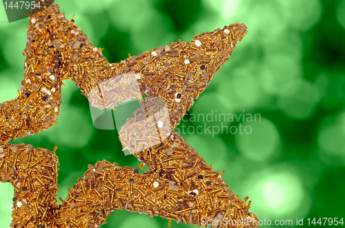 Image of Closeup of golden star