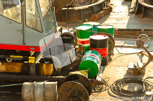 Image of Part of an oil tanker