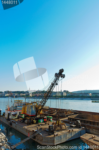 Image of Industrial boat on the shore