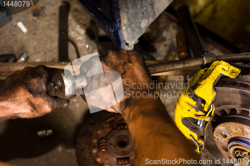 Image of Hand of a worker in a hard job