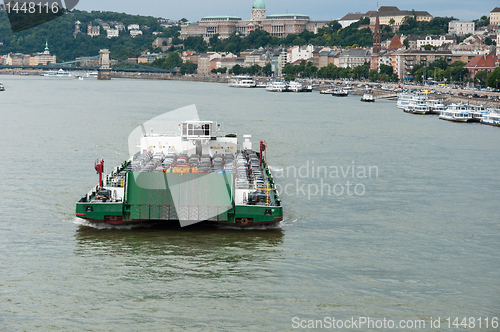 Image of Large boat with cars