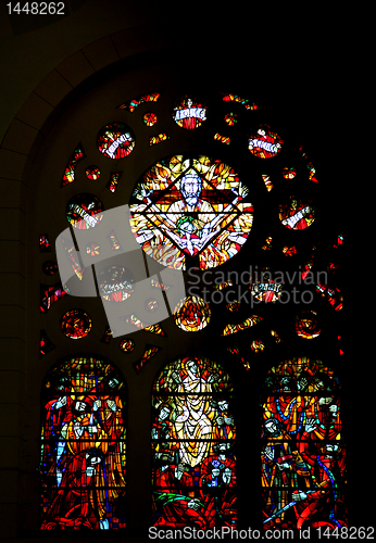 Image of Stained glass in the Cathedral of St Vincent de Paul in Tunis