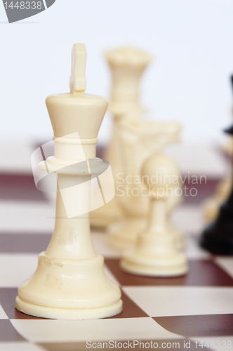 Image of white king on a chess board