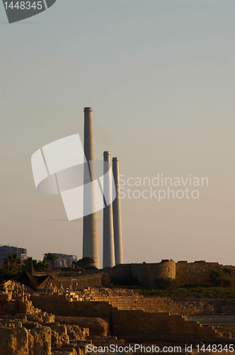 Image of electric power station pipes