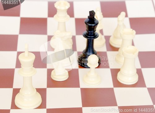 Image of whites won the chess party