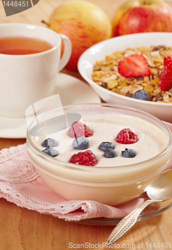 Image of yogurt with fresh berries