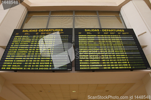 Image of Airport departures in Spain