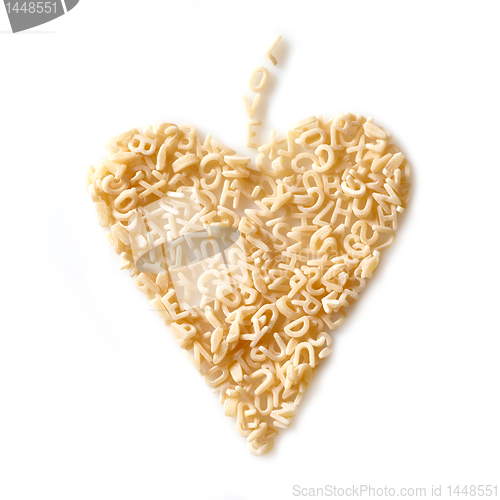 Image of macaroni heart