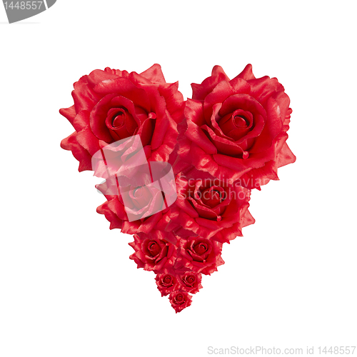 Image of red roses heart
