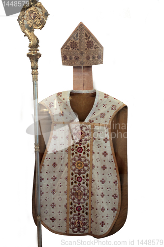 Image of Golden embroidered bishops vestments