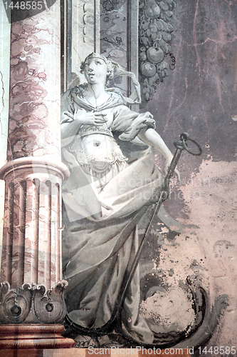 Image of Fresco paintings in the old church