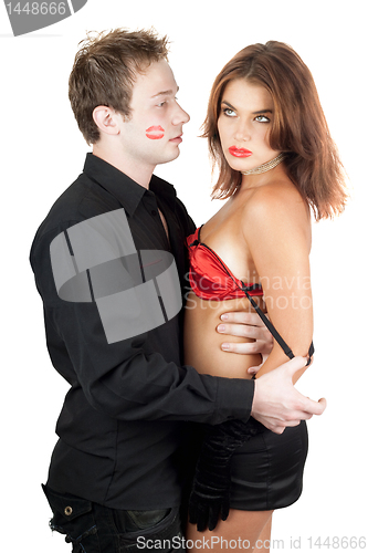 Image of Portrait of the beautiful playful young couple