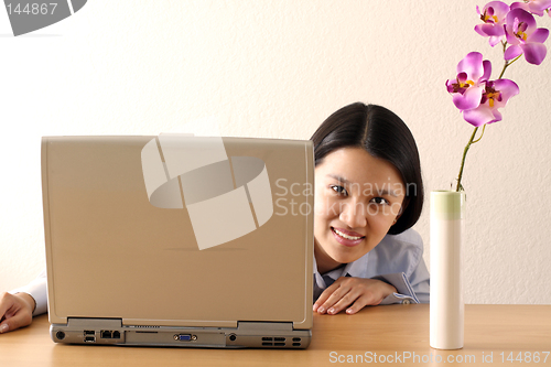 Image of Working businesswoman