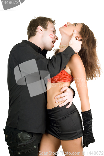 Image of young impassioned couple